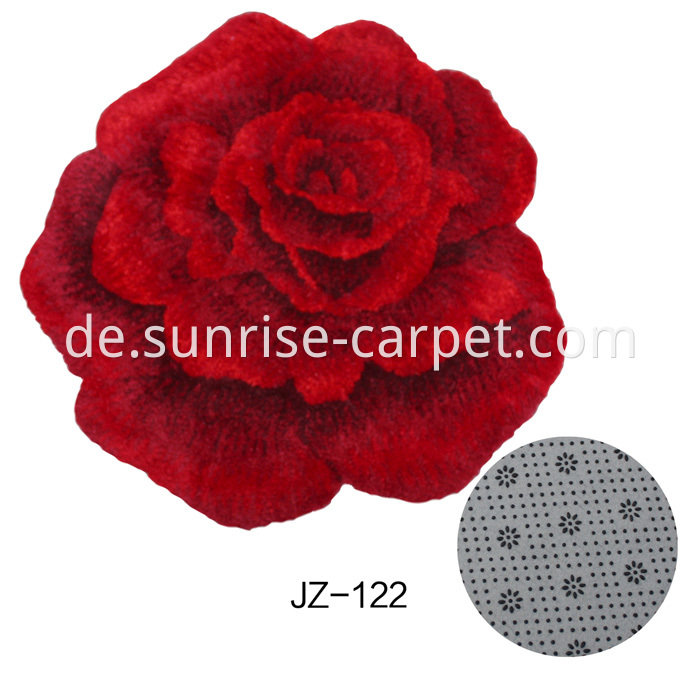 Microfiber Shaggy Bathmat with Flower shape